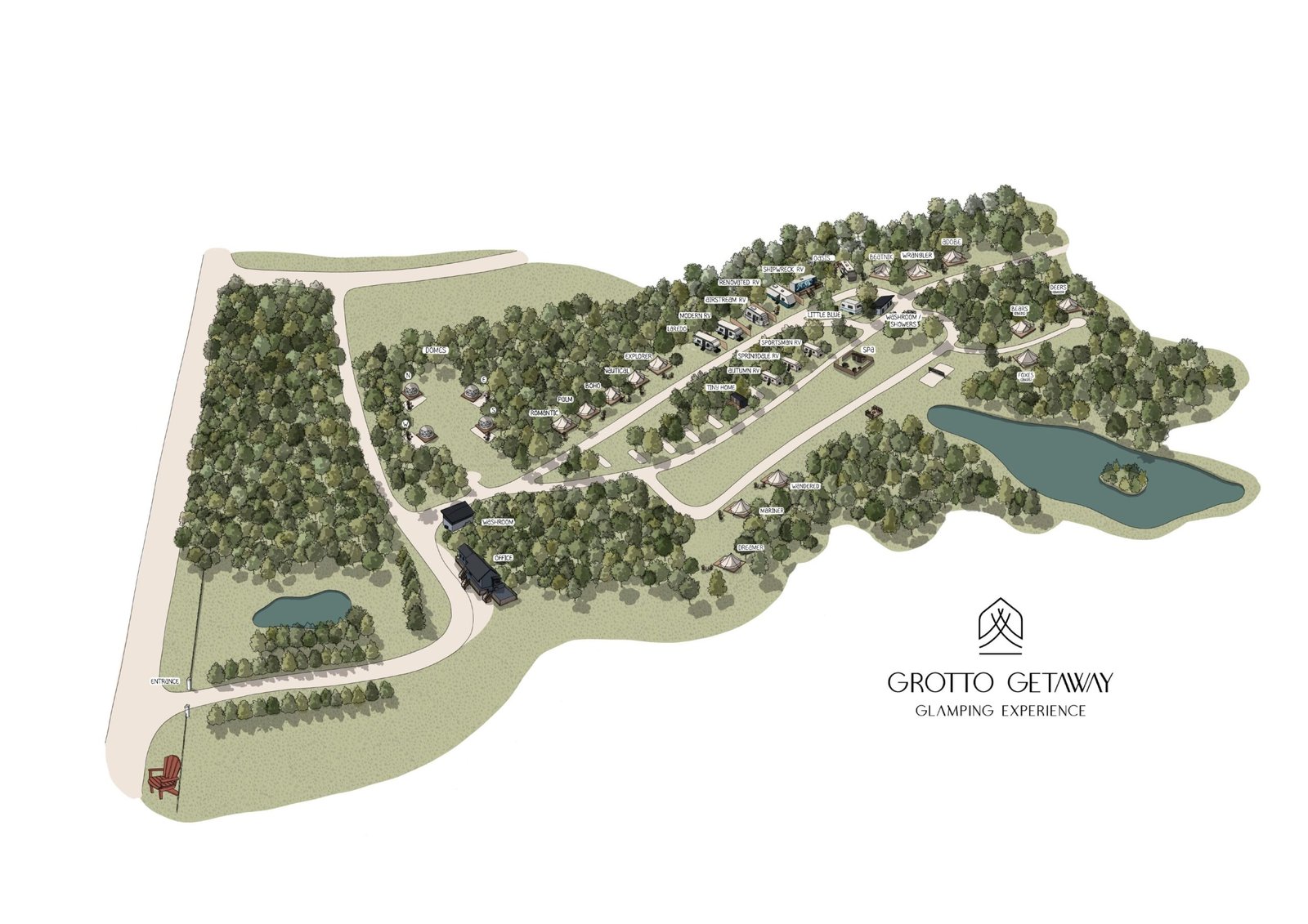 Grotto Getaway interactive accommodation map
